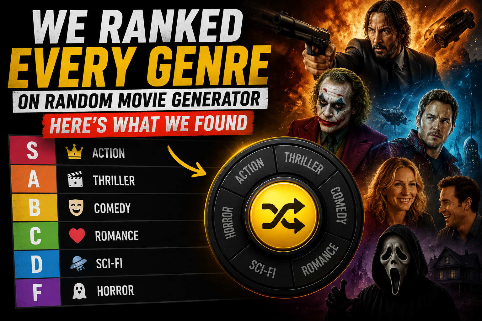 We Ranked Every Genre on Random Movie Generator — Here's What We Found